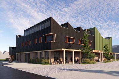 Proposed Northstowe Community Centre by CZWG Architects in conjunction with AR Urbanism. Courtesy of CZWG, UK
